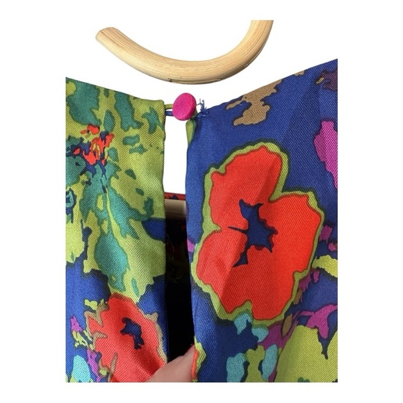 J. Crew Jules Silk Long Sleeve Floral Shift Mini Dress Size 2 - As Seen on Drew - Picture 8 of 13